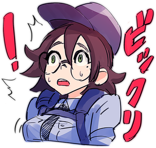 震惊女孩人物素材卡通