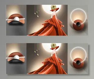 轻奢美女装饰画