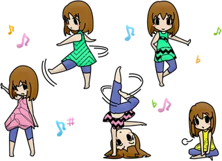 小女孩人物素材舞蹈