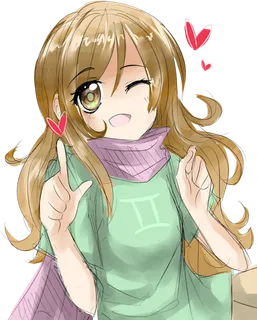 爱心绿衣女孩素材人物卡通