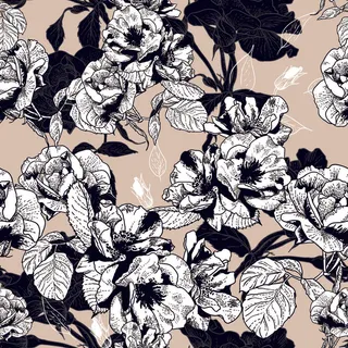 花卉唯美手绘花朵面料纹理手机壳布料面料印花服装矢量图案素材