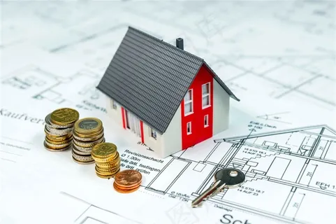 房子施工图纸硬币钥匙