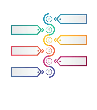 分类流程导航条标签彩色图形