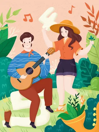 54青年海报54青年插画海报