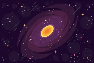 可爱卡通紫色星空天空宇宙太空星球星系幻彩背景