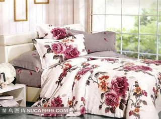 花纹床上用品广告素材