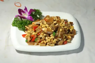 猪皮香干炒豆嘴15元
