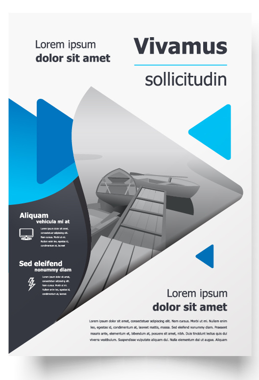 包装宣传册设计模板传单页抽象商务宣传册A4模板创意封面趋势宣传