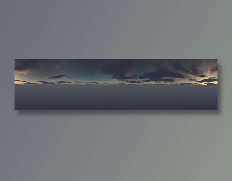 灰色背景上天空中的晚霞