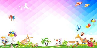 设计儿童公园花草背景