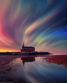 绿色极光壁纸图片