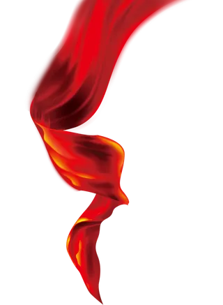 红色飘带免扣素材