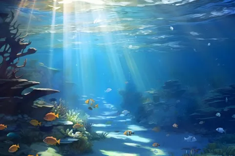海底海洋鱼背景 海底海洋鱼背景