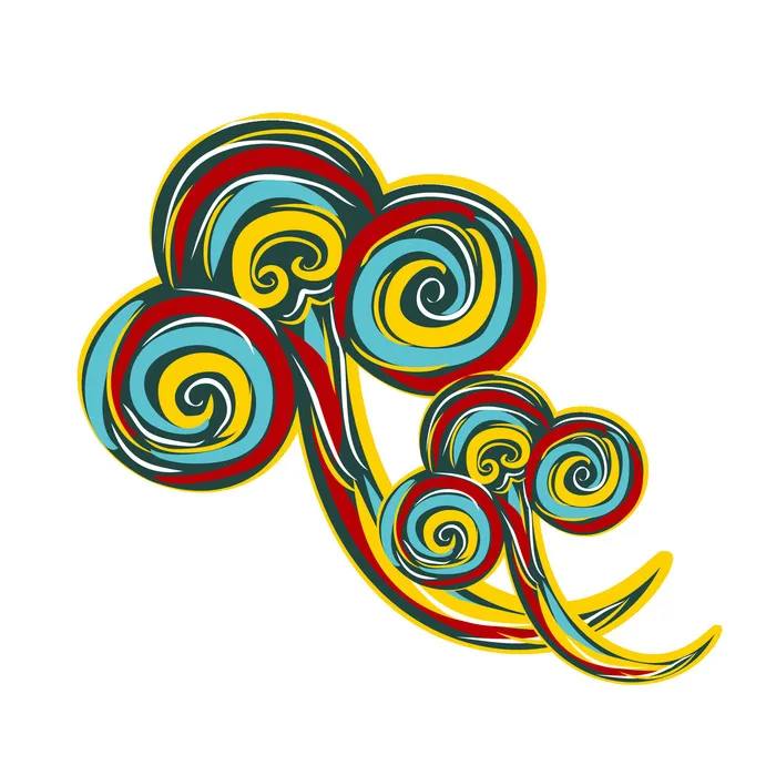 中国风中式国潮敦煌云纹祥云插画图案云朵云彩元素PSDAI设计素材ai矢量模版下载