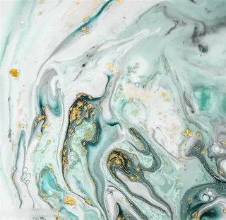 水墨水彩鎏金绿色大理石底纹背景图片素材