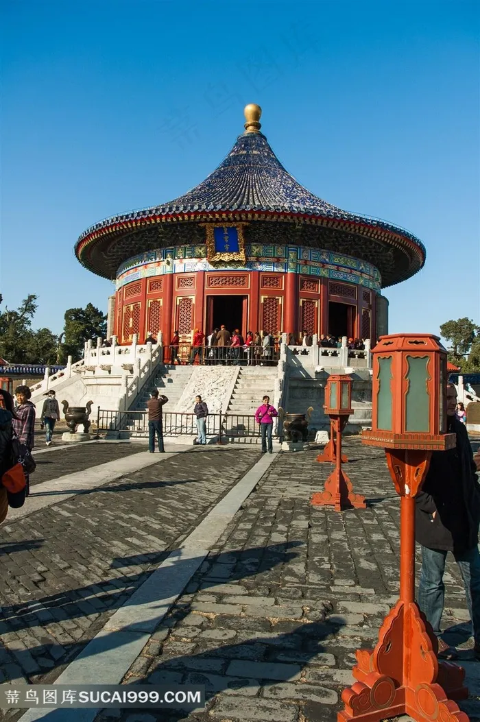 北京天坛公园回音壁皇穹宇建筑景观