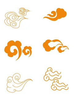 中国风古典式线条祥云纹底纹图案纹理装饰背景素材AI素材