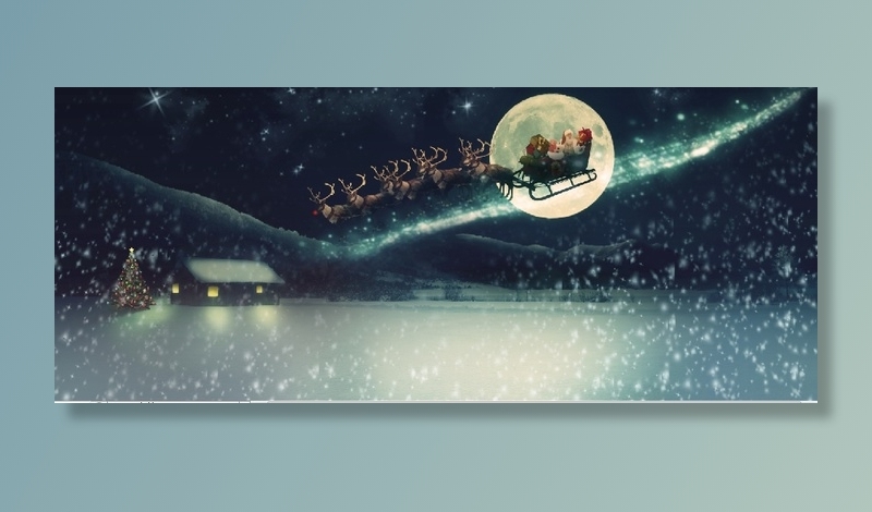 圣诞节雪花装饰风景