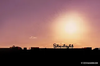 夕阳下的文字剪影