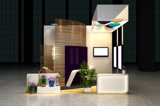 展厅样机 广告展示 展台样板 渲染样机 (1)