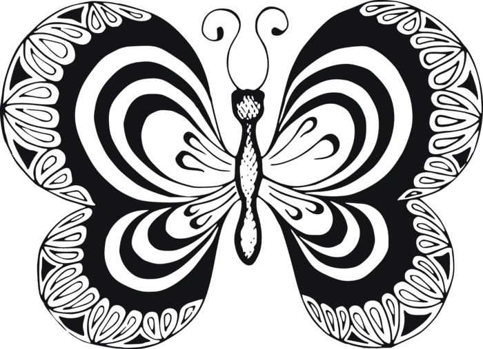 卡通动画动画蝴蝶免扣PNG手绘插画图片素材 (65)