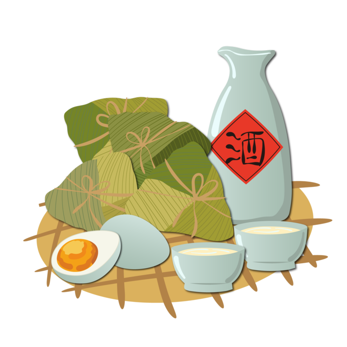 端午节粽子配酒免扣元素