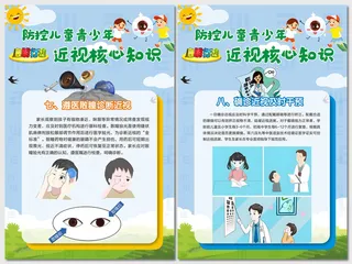 防控儿童青少年视力核心知识海报