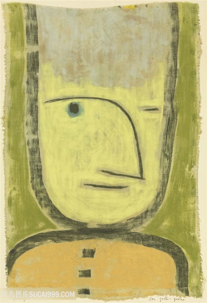 保罗克利手绘人物复古装饰画