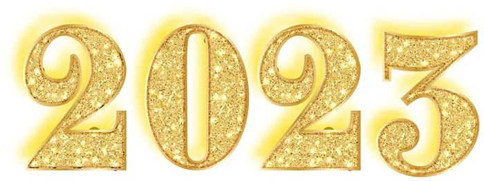 金色2023年数字免抠素材psd模版下载