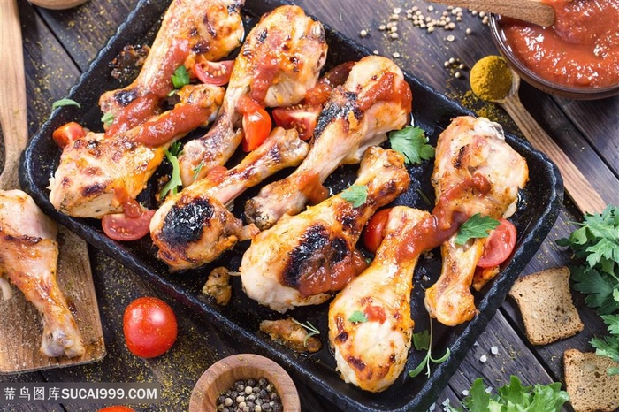 BBQ烧烤鸡腿图片