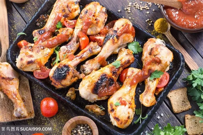 BBQ烧烤鸡腿图片