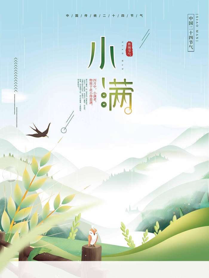 小满 小满海报psd模版下载