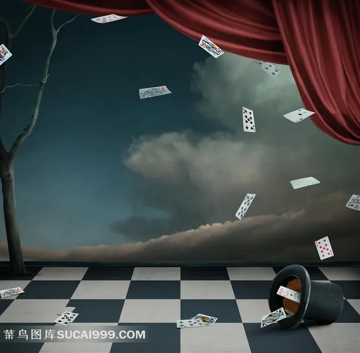 魔术扑克摄影背景图片