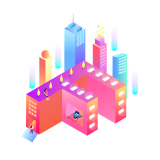 2.5d商务办公科技元素