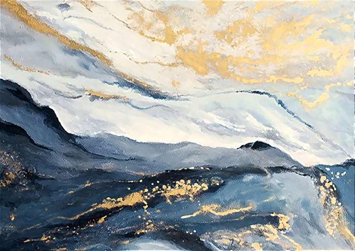 抽象金箔油画
