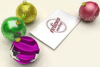 圣诞节圣诞球主题贺卡样机