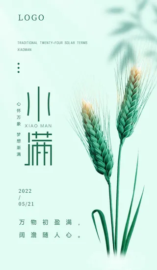 小满 小清新小满风格海报