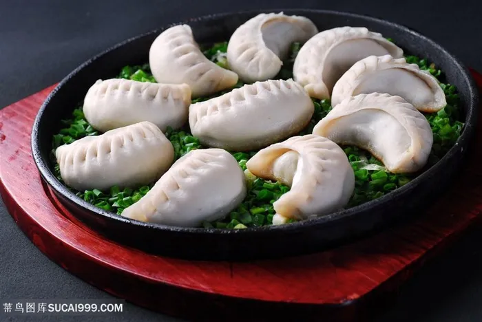小吃香葱煎饺