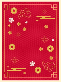 红色中国风纹理背景