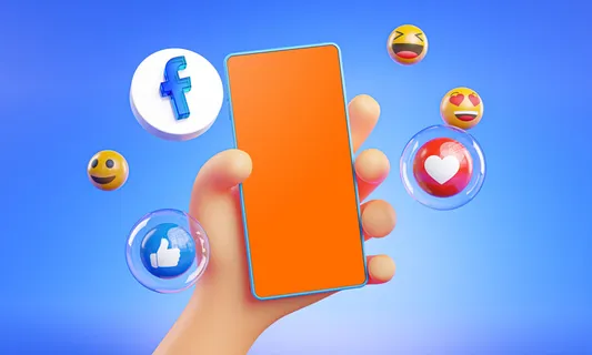 左手手持苹果手机插画展示样机