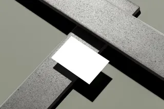 石块背景单面高档轻奢名片样机