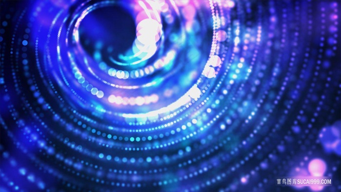 蓝色紫色炫光螺旋粒子扩散炫光光斑背景