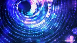 蓝色紫色炫光螺旋粒子扩散炫光光斑背景