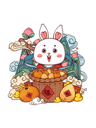 2023新春兔年国潮风大吉大利