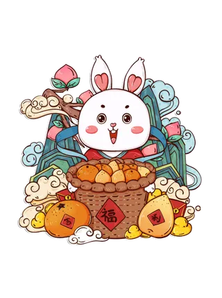 2023新春兔年国潮风大吉大利