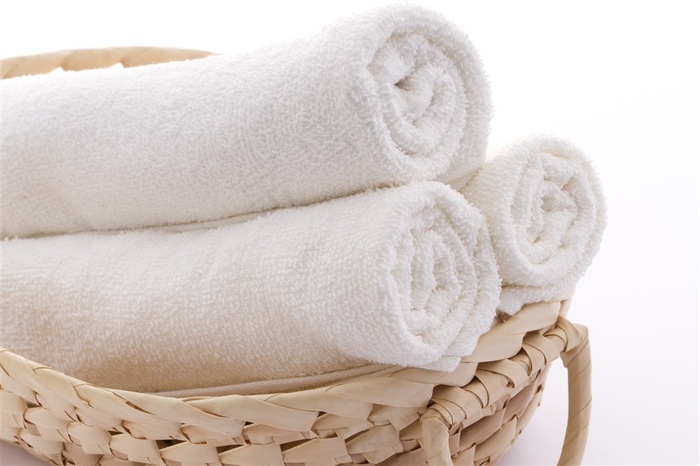 篮子里的毛巾特写