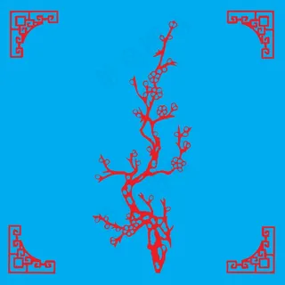 梅花剪纸 剪纸风元素