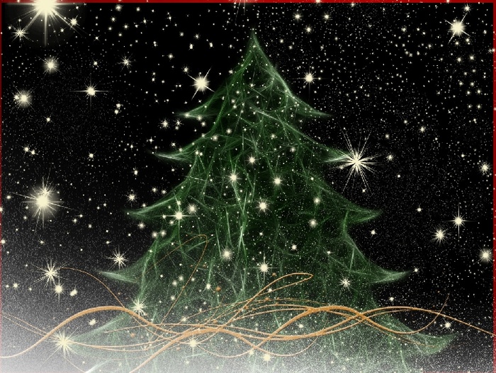 圣诞节雪花风景装饰背景墙