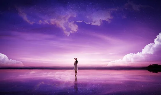 唯美天空背景PSD分层素材