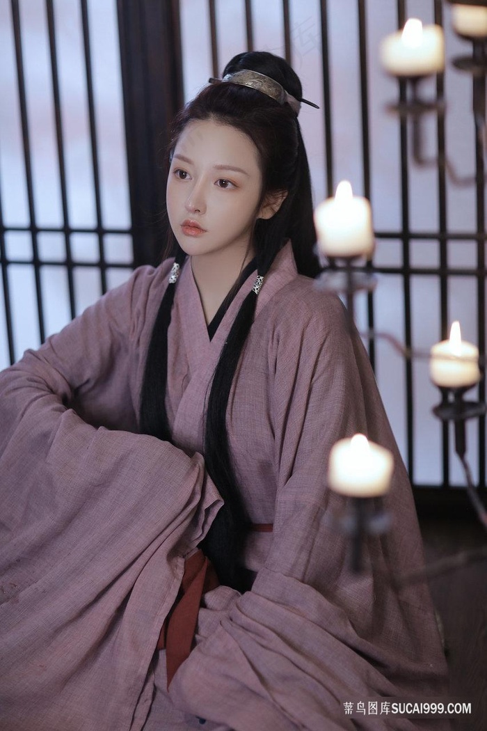 绝美纯色汉服美女图片